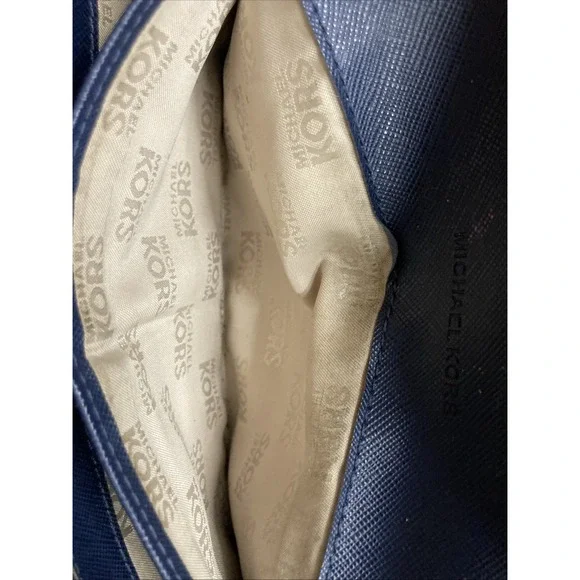 Michael Kors Harper MK‎ Signature Chain Tote Purse White/Blk With MK Wallet - Picture 7 of 16